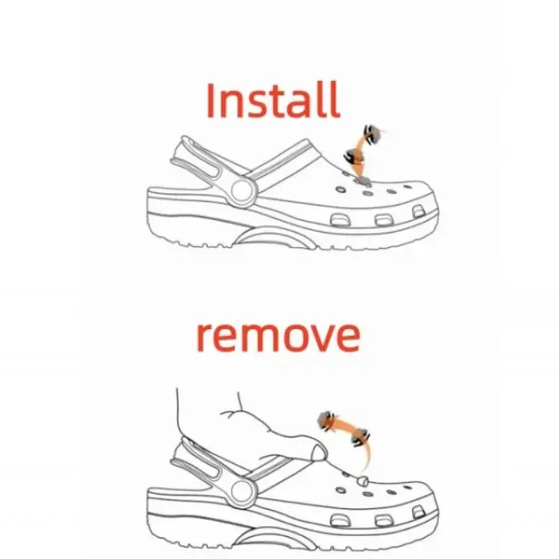 12 Pcs Luxury Crystal Gold Star Clogs Accessories Diy Detachable Metal Chain Shoes Charms Set Couple's Shoes Decorations