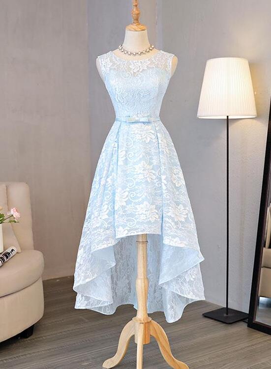 Lovely Light Blue Lace Party Dress