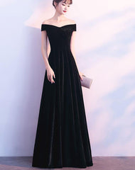 Charming Black Long Bridesmaid Dress
