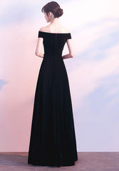 Charming Black Long Bridesmaid Dress