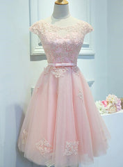 Adorable Pink Knee Length Party Dress