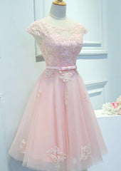 Adorable Pink Knee Length Party Dress