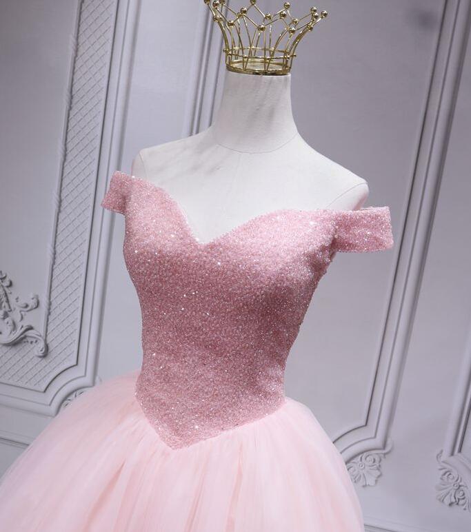 Lovely Pink Off Shoulder Style Princess Tulle Homecoming Dress