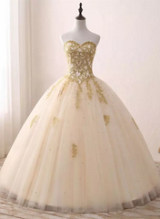 Hermoso vestido de fiesta color champán claro 