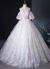 Lovely Off Shoulder Sweetheart Lace Long Formal Dress