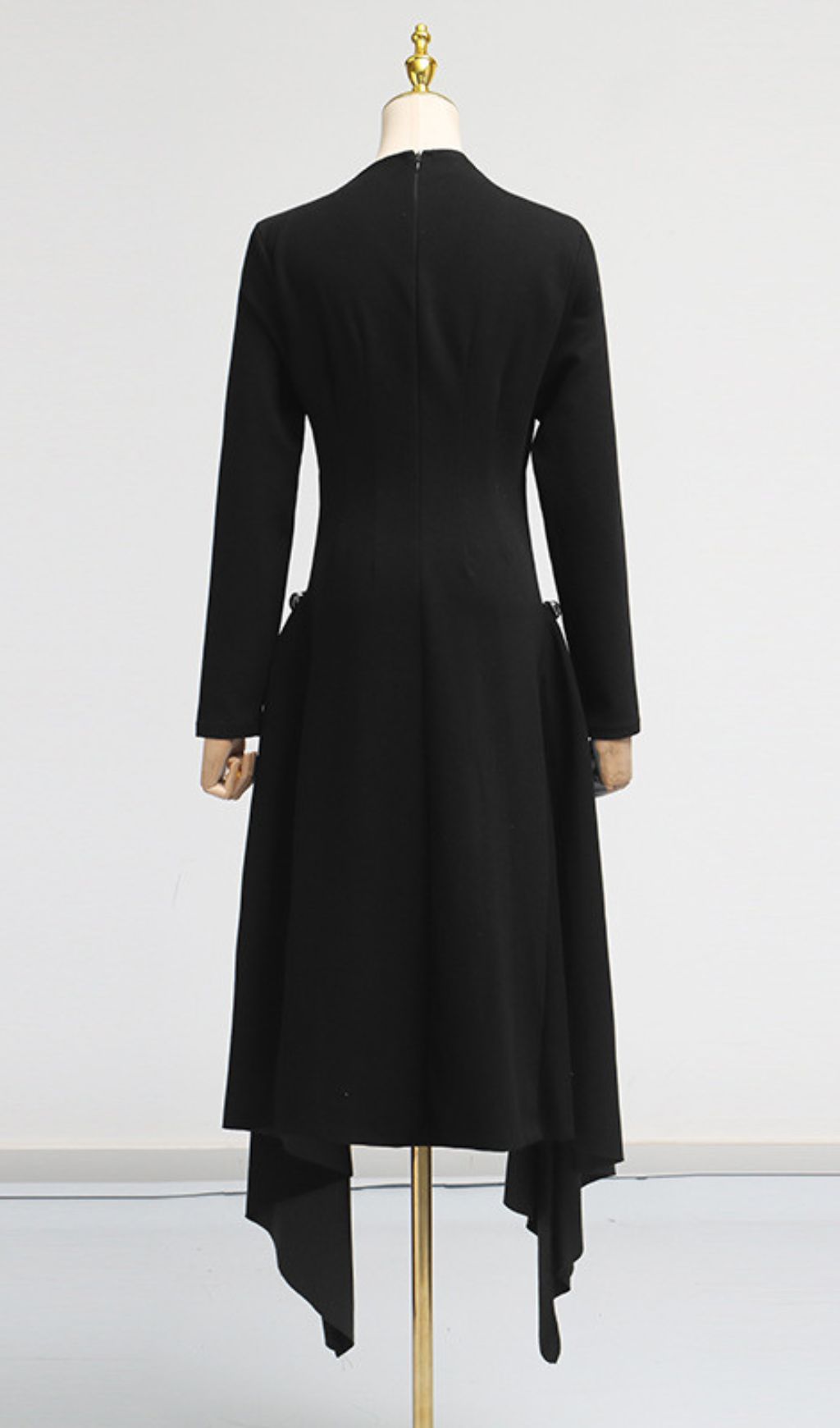 Johnna Emerald Green Asymmetrical Midi Dress