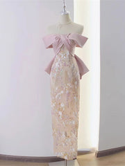 Elegante vestido de noche estilo sirena con escote corazón y hombros descubiertos 