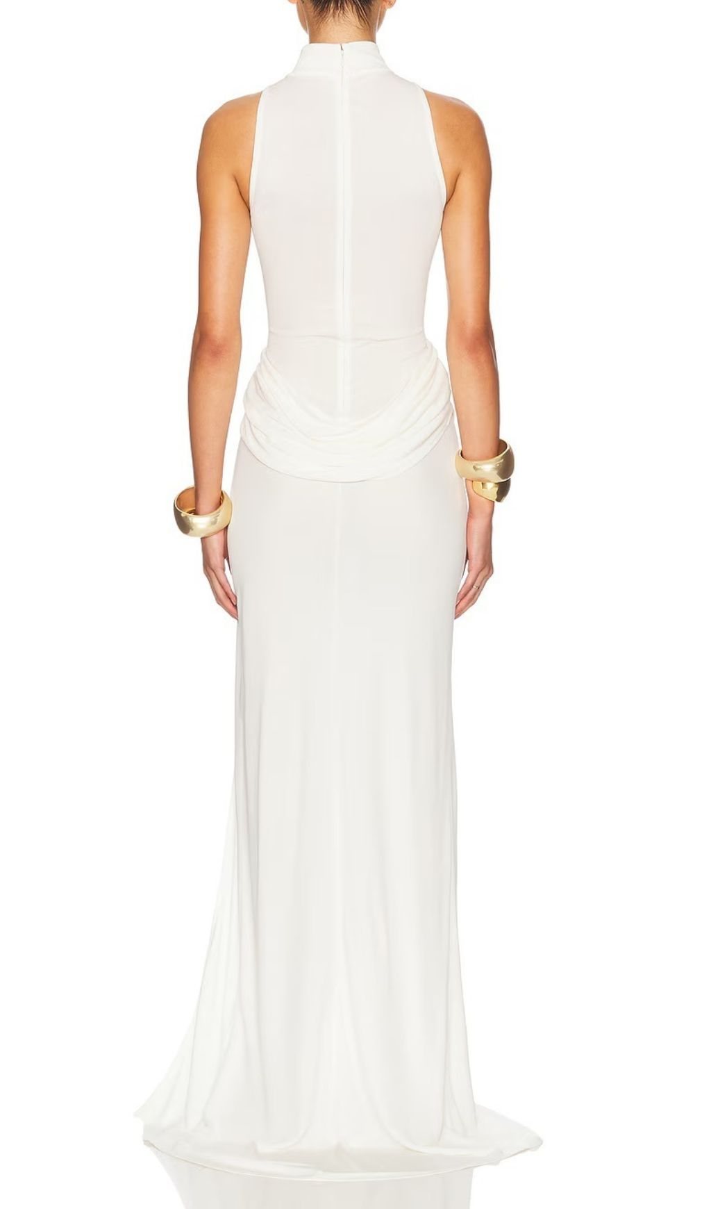 Gryta White Halter Maxi Gown