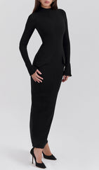 Buchanan Black Turtleneck Maxi Dress