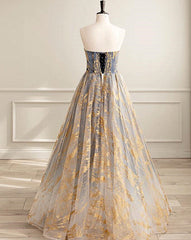 Beautiful A-line Gradient Tulle Long Party Dress