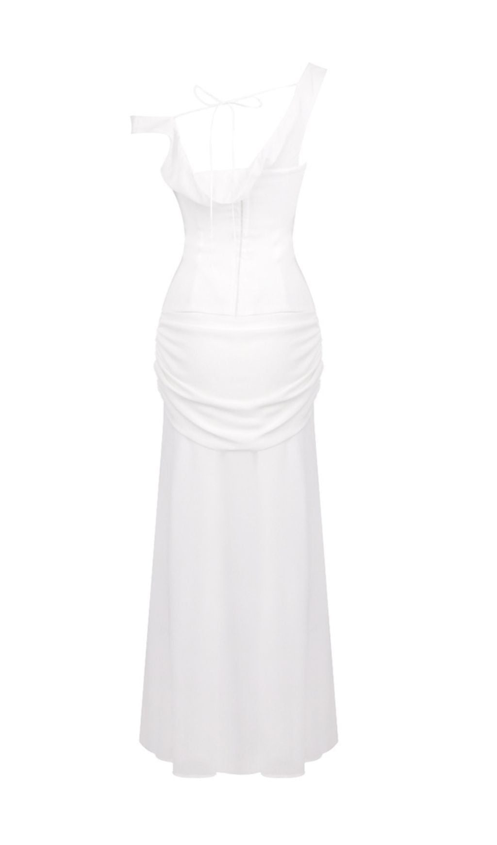 Istas White Corset Maxi Dress