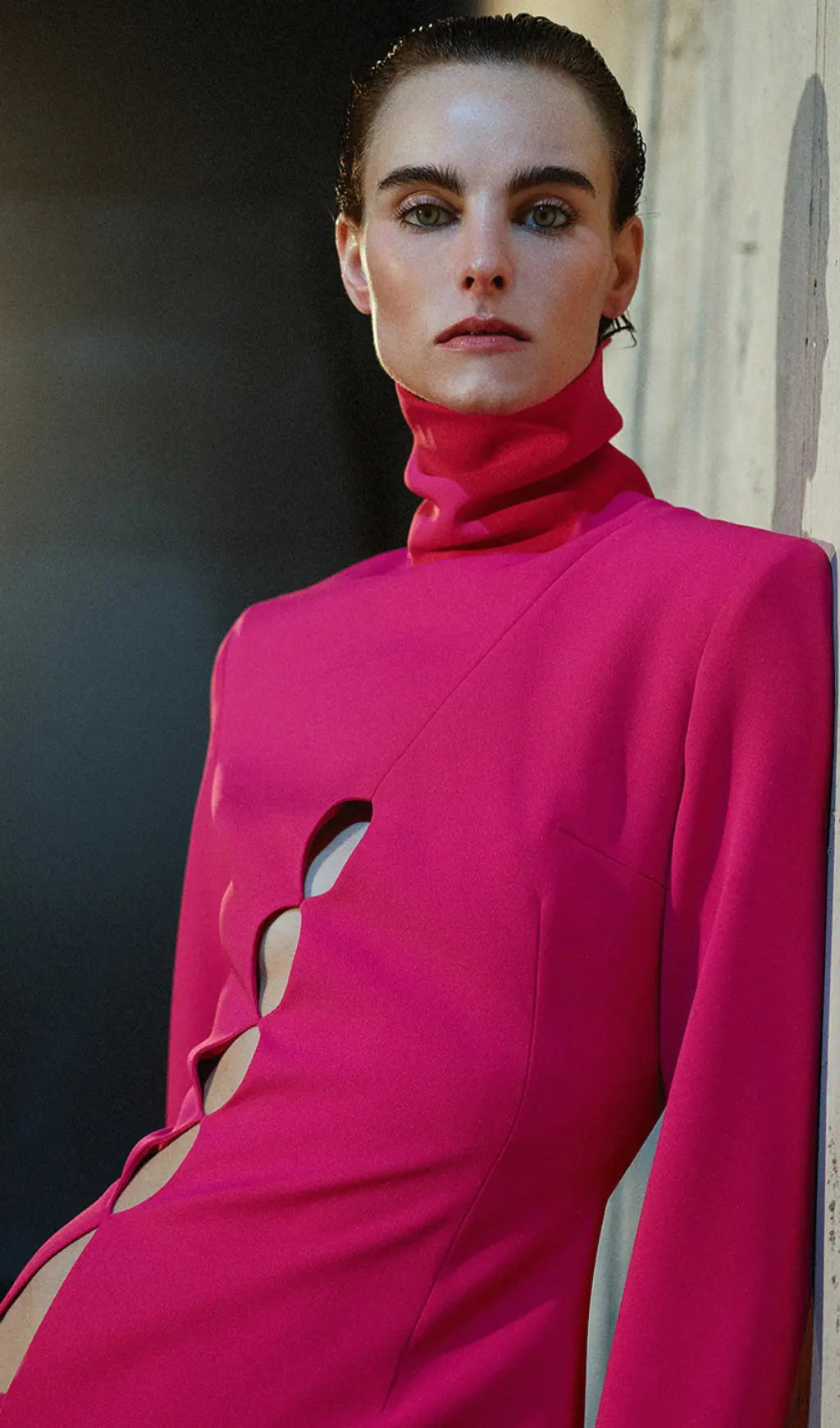 Sizzling Pink Cut-Out Bandage Mini Dress