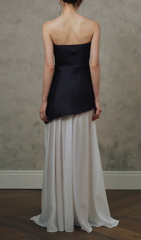 Giana Strapless Two-Tone Maxi Dress