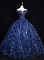 Vestido largo formal de fiesta azul marino 