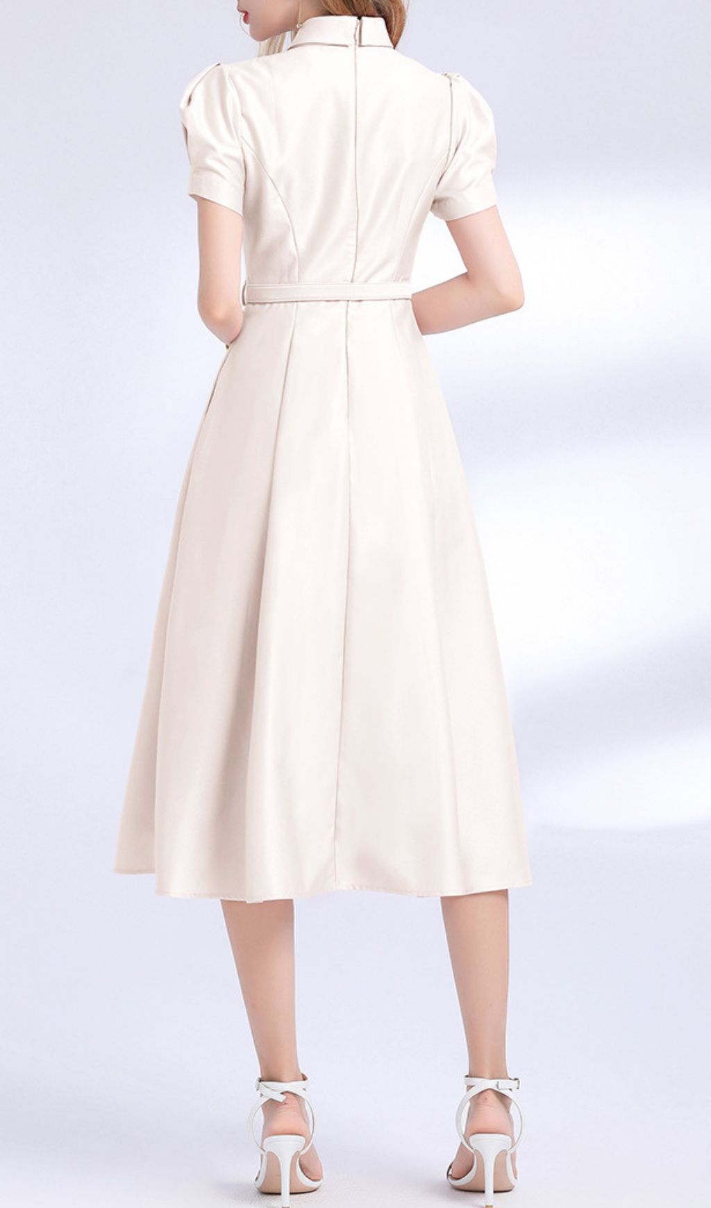 Funa Elegant Bow Tie Midi Dress