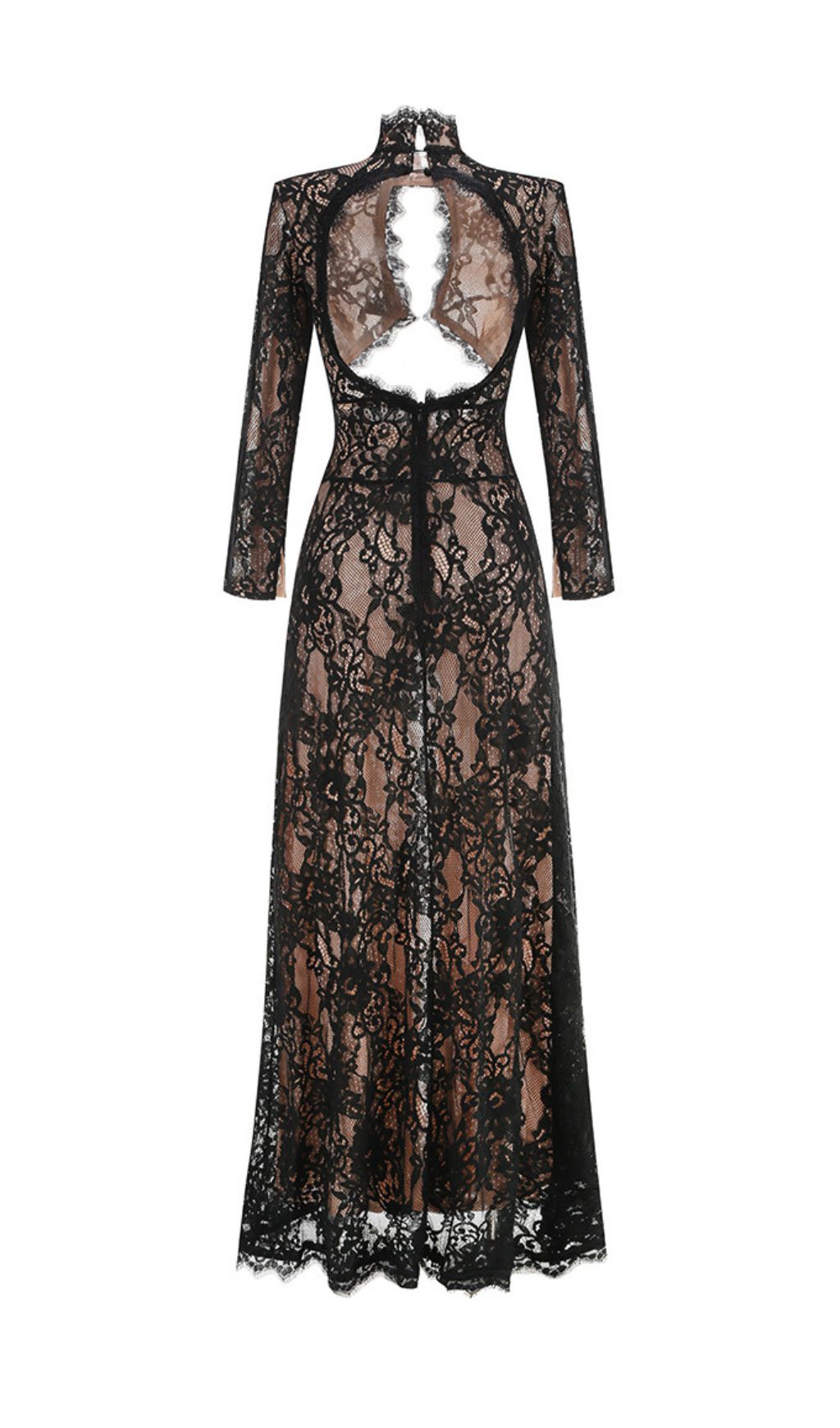Faizah Daring Sheer Lace Maxi Dress