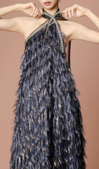 Gari Halter Backless Maxi Dress