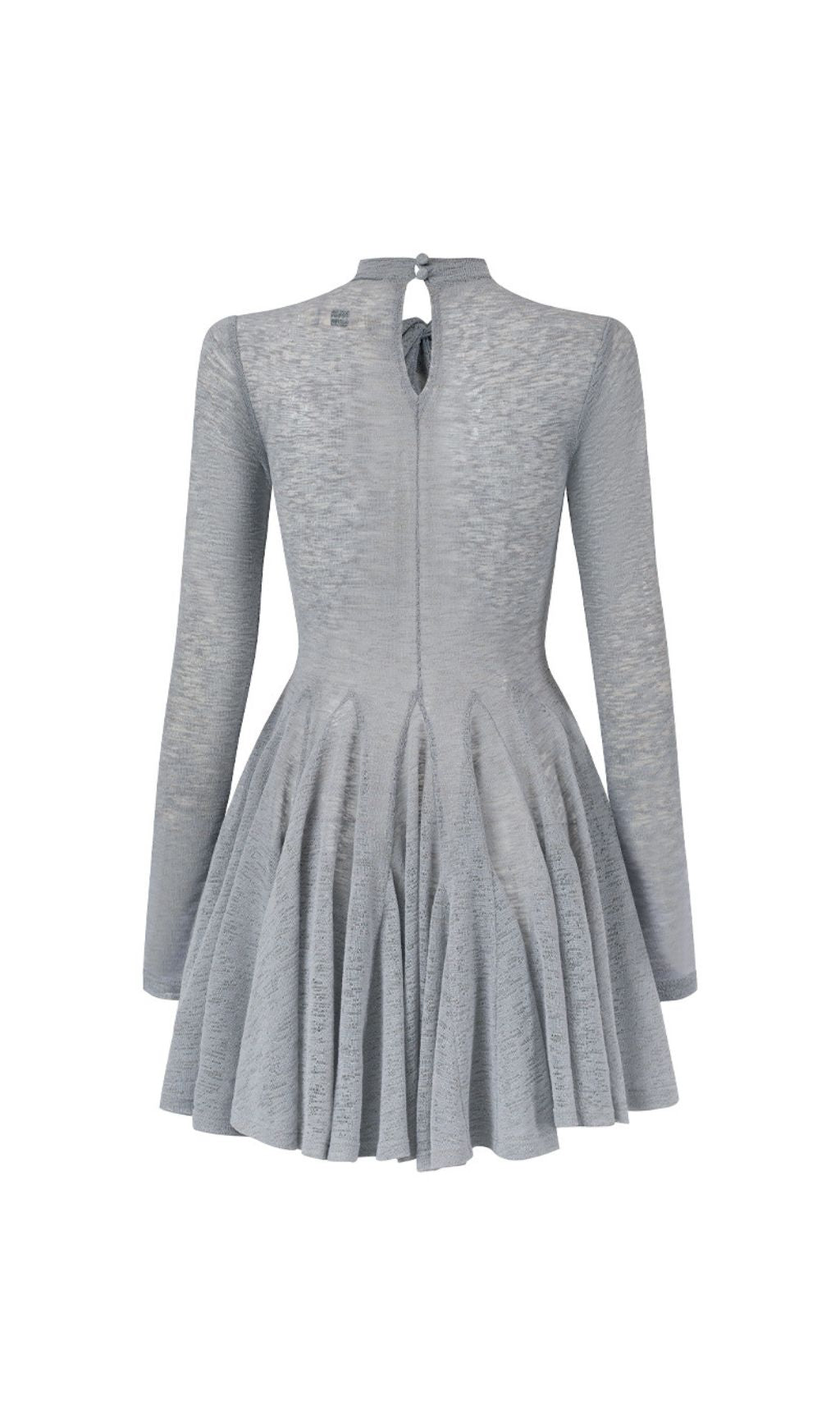 Hanako Chic Grey Long Sleeve Mini Dress