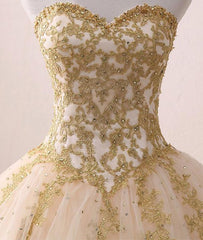 Hermoso vestido de fiesta color champán claro 