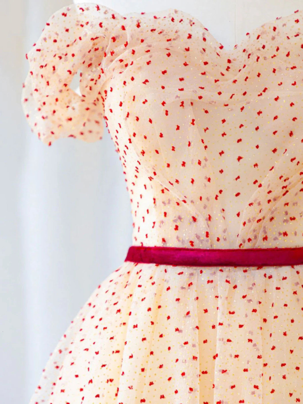 Precioso vestido de noche de tul con escote en forma de A y escote en forma de corazón para fiesta 