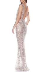 Jocelin Dazzling Sequin Maxi Gown with Statement Satin Bow