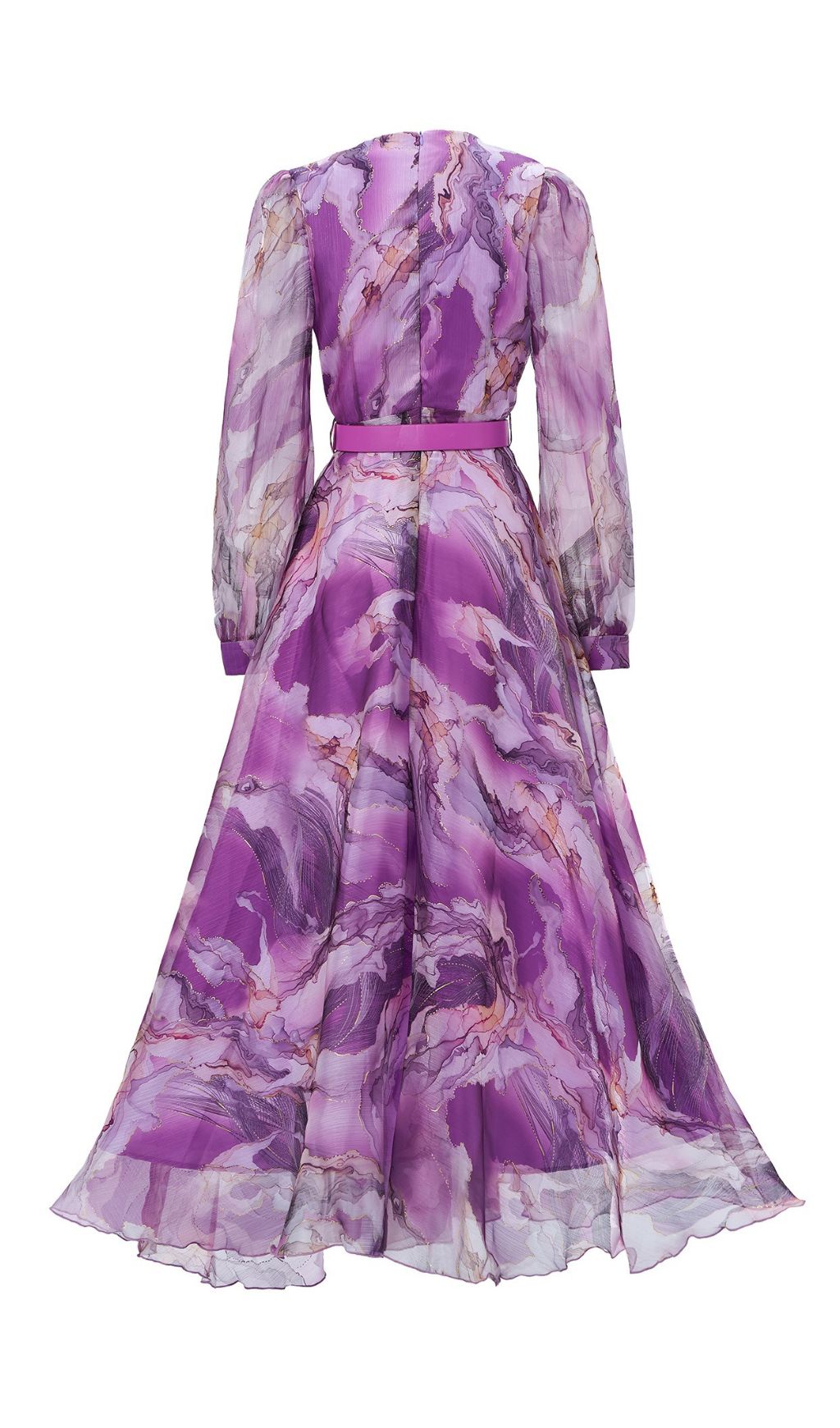 Feryal Mesmerizing Purple Abstract Maxi Dress