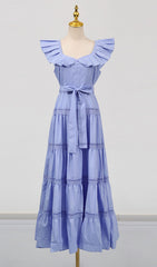 Farida Ruffled Sleeveless Tiered Midi Dress