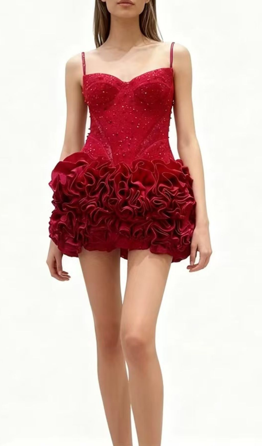Janet Red Sequin Mini Dress