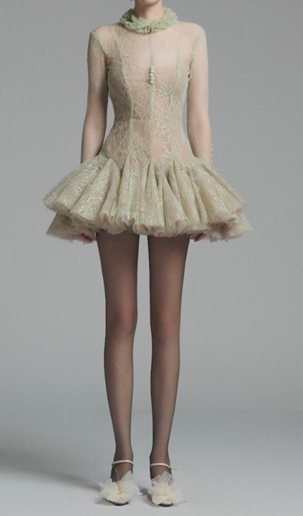 Daniyah Ethereal Lace Mini Dress