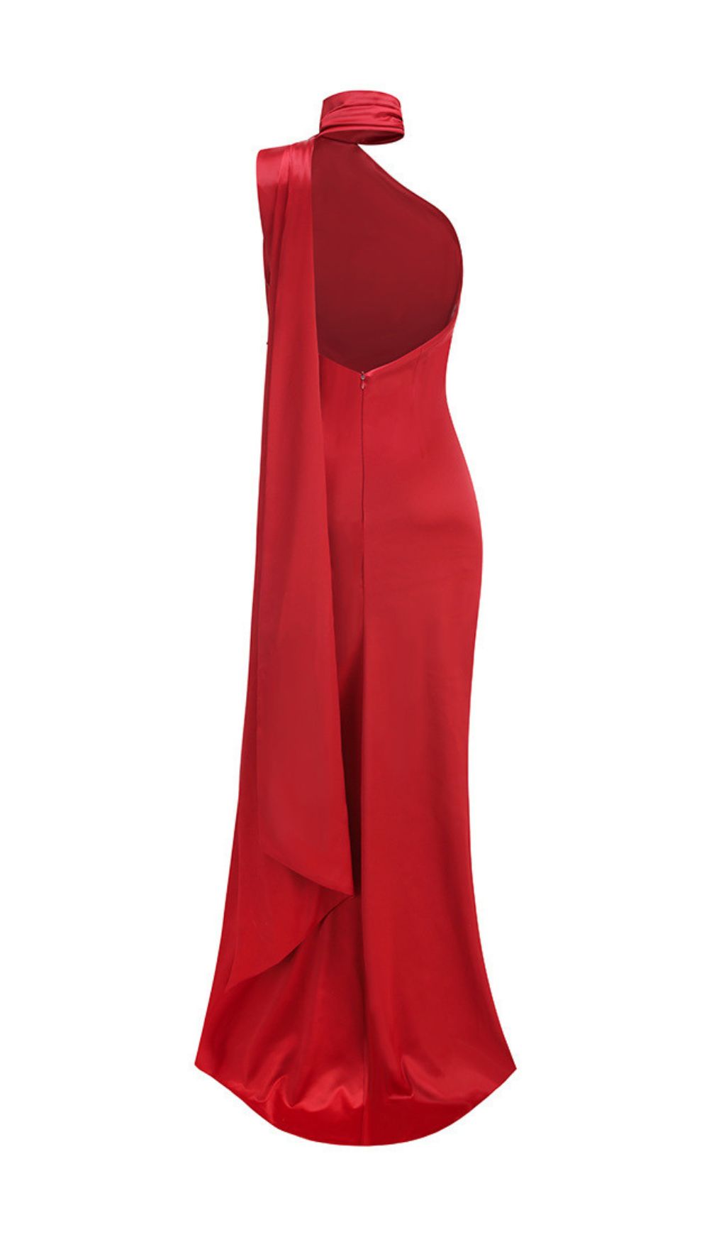 Carmelo Red Rose Halter Maxi Gown