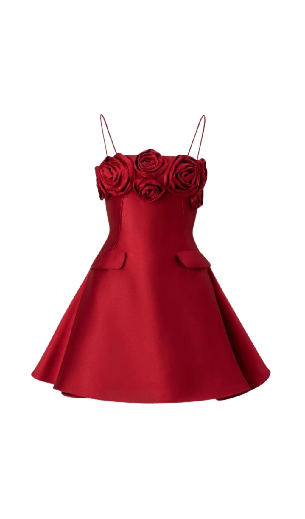 Emmie Red Rose Embellished Mini Dress