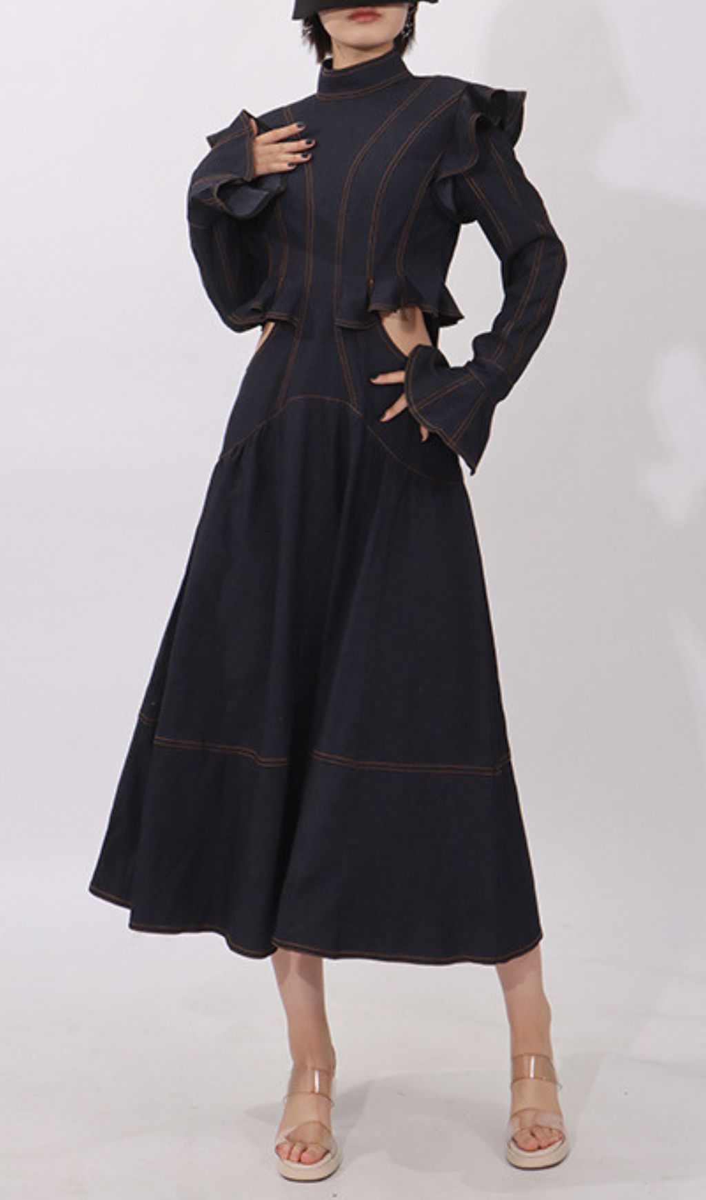Hui Elevated Denim Midi Dress