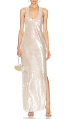 Radiant Ivory Sequin Maxi Dress