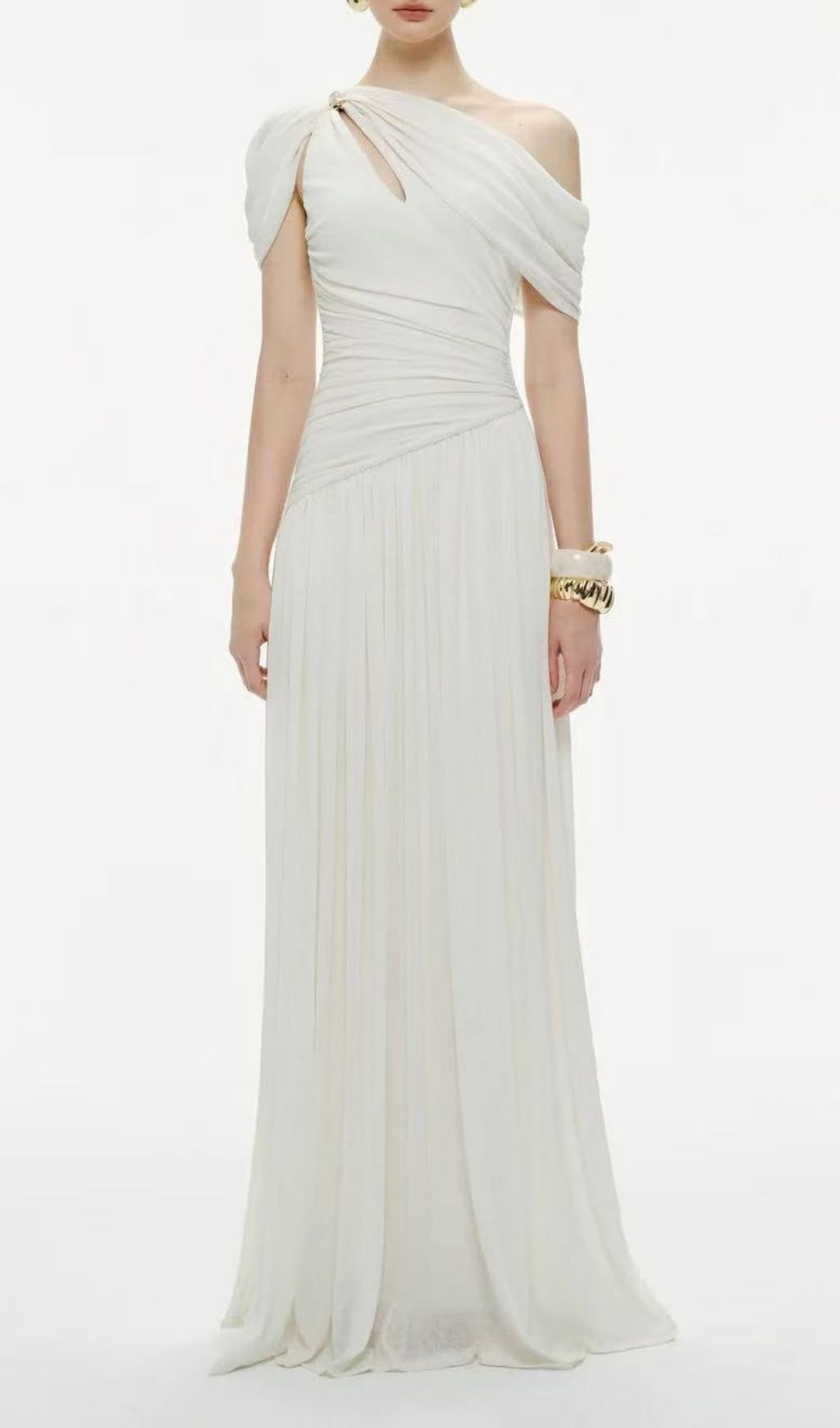 Joella One-Shoulder Ruched Maxi Dress