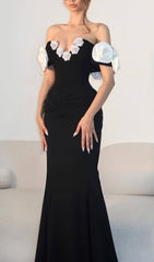 Elegant Floral Off-Shoulder Maxi Dress