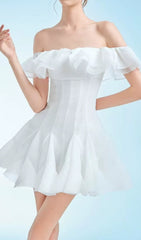 Chic Ruffle Off-Shoulder Mini Dress