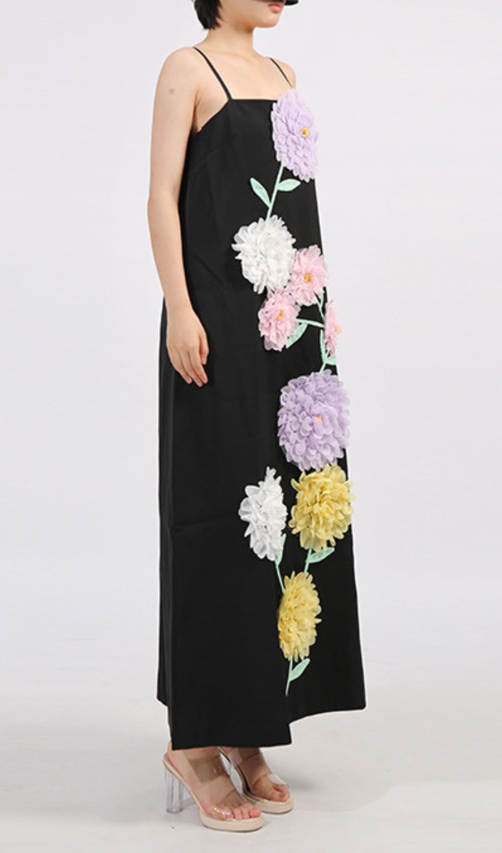Erica Strappy 3D Floral Maxi Dress