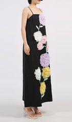 Erica Strappy 3D Floral Maxi Dress