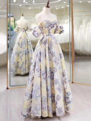 Lindo vestido de fiesta largo con escote en forma de A y encaje floral 