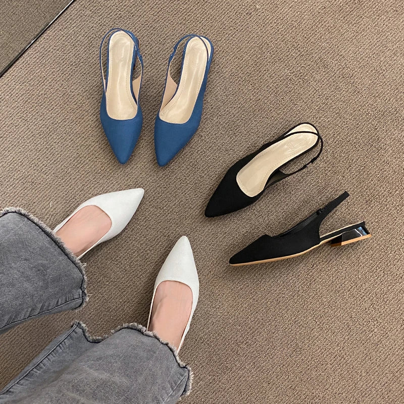 High Quality Shoes Slip-on Sandals Slingbacks Office Career Hot Sale Plus Size Toe Cap Sandals