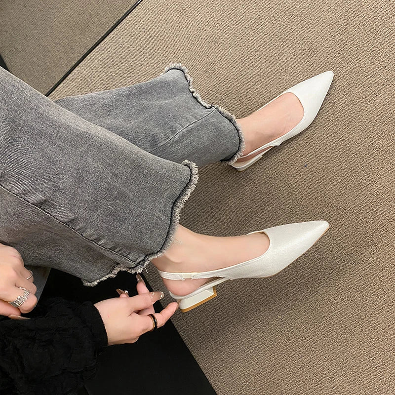 High Quality Shoes Slip-on Sandals Slingbacks Office Career Hot Sale Plus Size Toe Cap Sandals