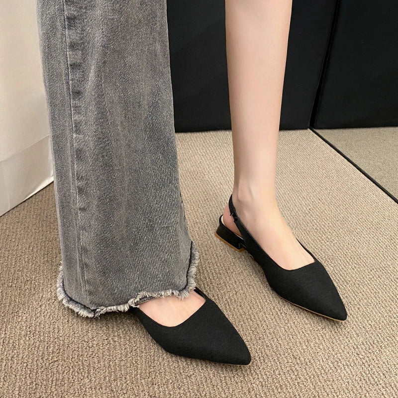 High Quality Shoes Slip-on Sandals Slingbacks Office Career Hot Sale Plus Size Toe Cap Sandals