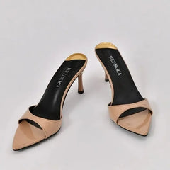 Large Size Pointed Thin High Heels Slippers Wear A Word Sandals