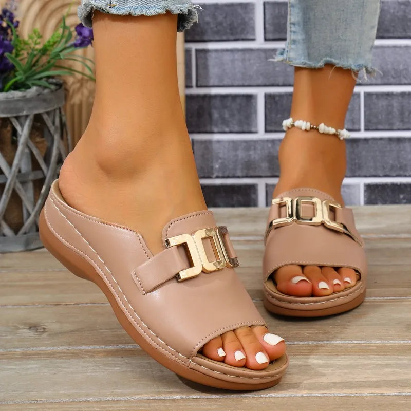 Casual Travel Shoes Bohemian Ethnic Style Double Button Design Men Comfortable Couple Beach