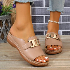 Casual Travel Shoes Bohemian Ethnic Style Double Button Design Men Comfortable Couple Beach