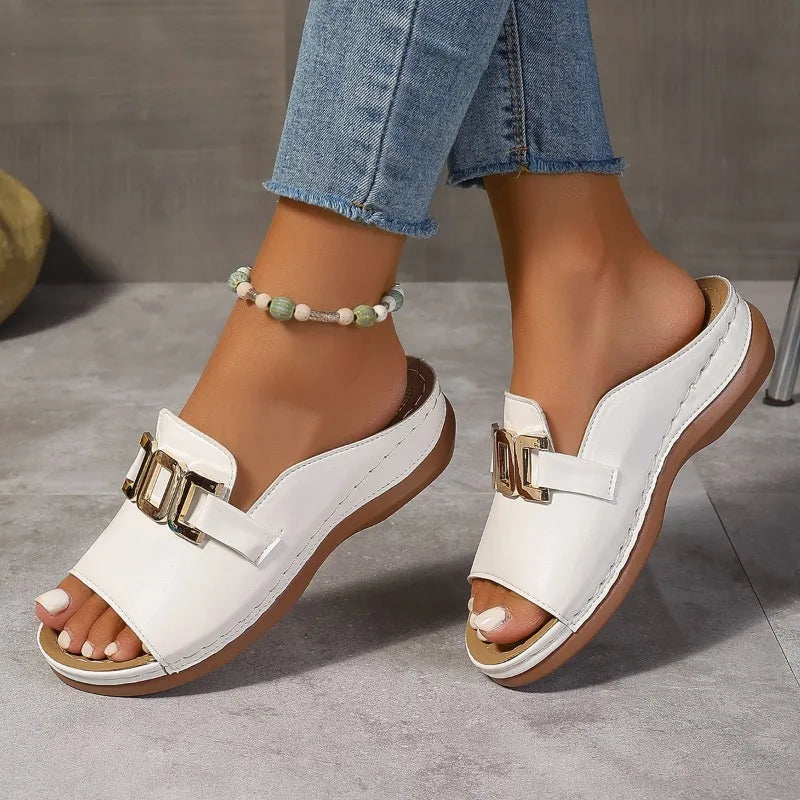 Casual Travel Shoes Bohemian Ethnic Style Double Button Design Men Comfortable Couple Beach