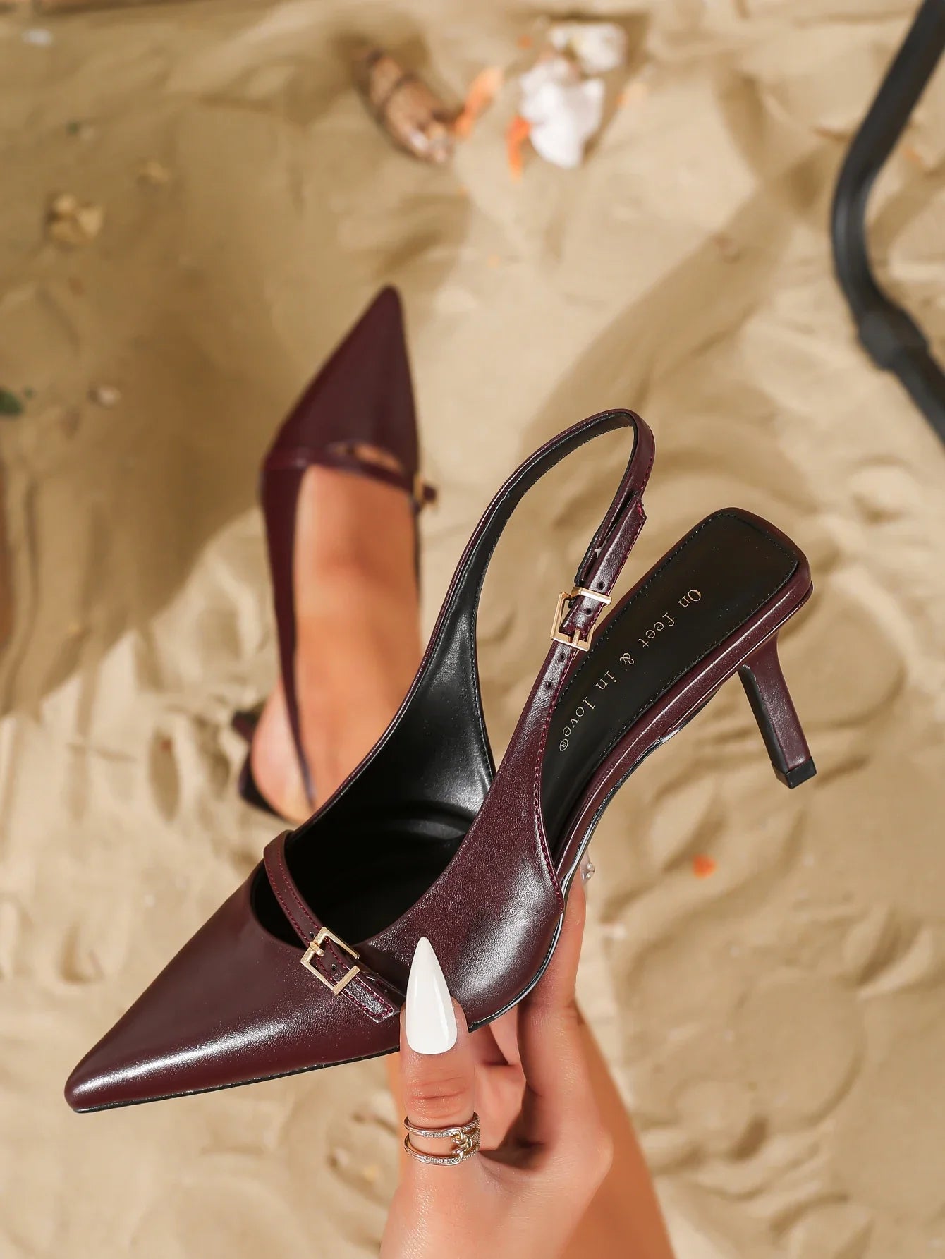 Nude Slingback Heels forWomen