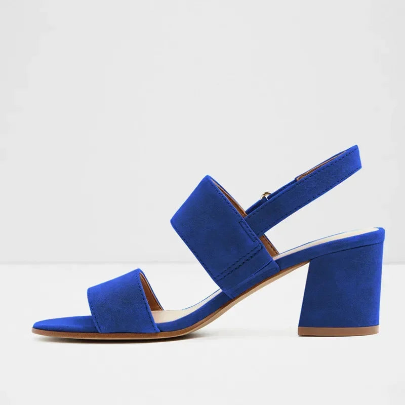 Sexy Open Toe Thick Heel Sandals High-heeled Shoes Wedding Party Shoe Lady Girl Dress Shoes
