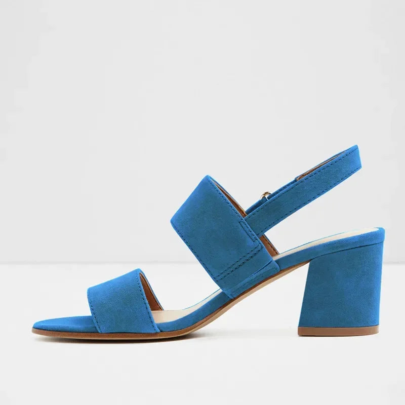 Sexy Open Toe Thick Heel Sandals High-heeled Shoes Wedding Party Shoe Lady Girl Dress Shoes
