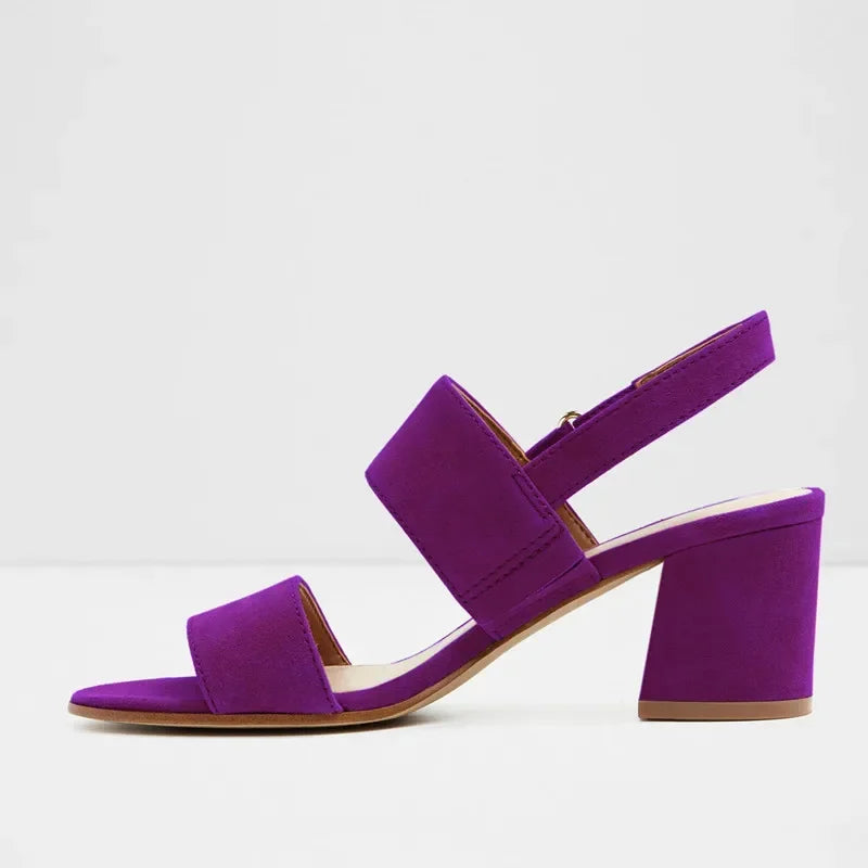 Sexy Open Toe Thick Heel Sandals High-heeled Shoes Wedding Party Shoe Lady Girl Dress Shoes